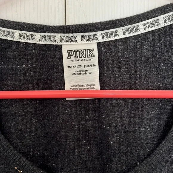 victoria's secret pink i've been good gray nightgown gold stars print Sz XS - Picture 4 of 8